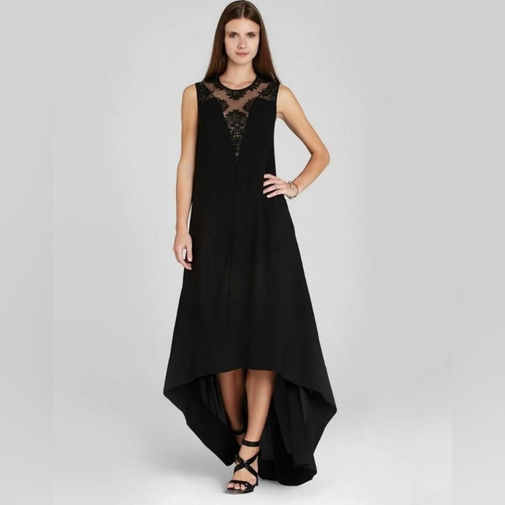 BCBGMaxAzria “Denisa” Black High-Low Dress